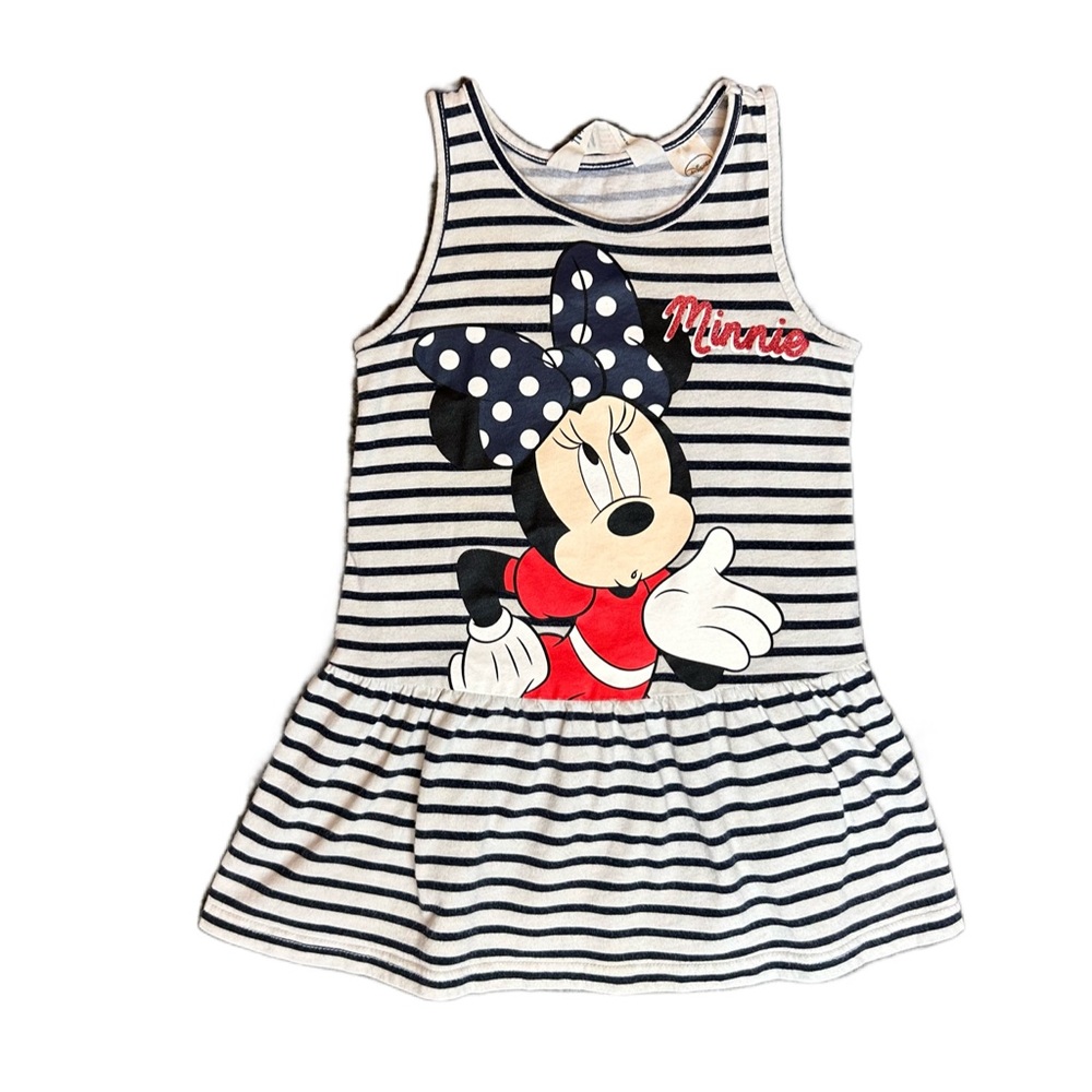 H&M striped jersey dress with Minnie Mouse in patriotic colors size 18 months